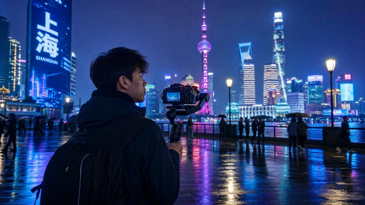 国产主播-国产主播生活传媒：夜上海魅力·城市夜景Vlog传媒分享